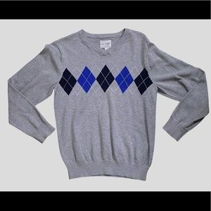 Grey And Blue Argyle Sweater!!